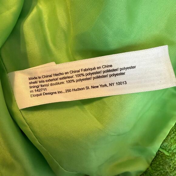 Eloquii Cropped Blazer Green Tweed Plus Size 20 Preppy Scandi Girl Style - Picture 3 of 8